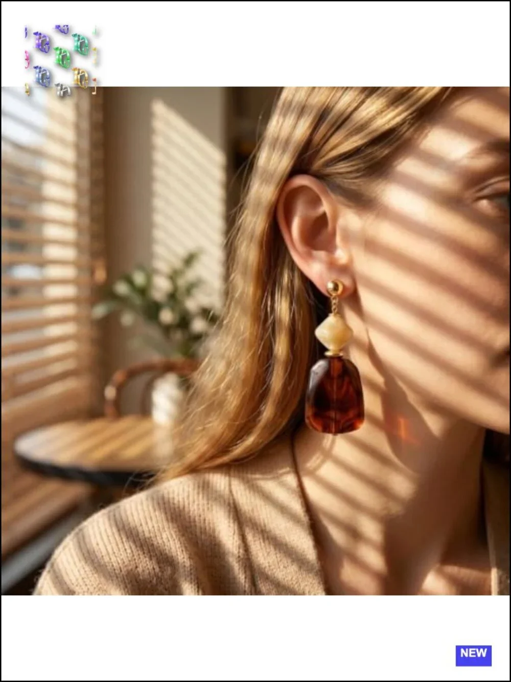 Chunky Acrylic Resin Dangle Stud Statement Earrings for Women Geometric Vintage